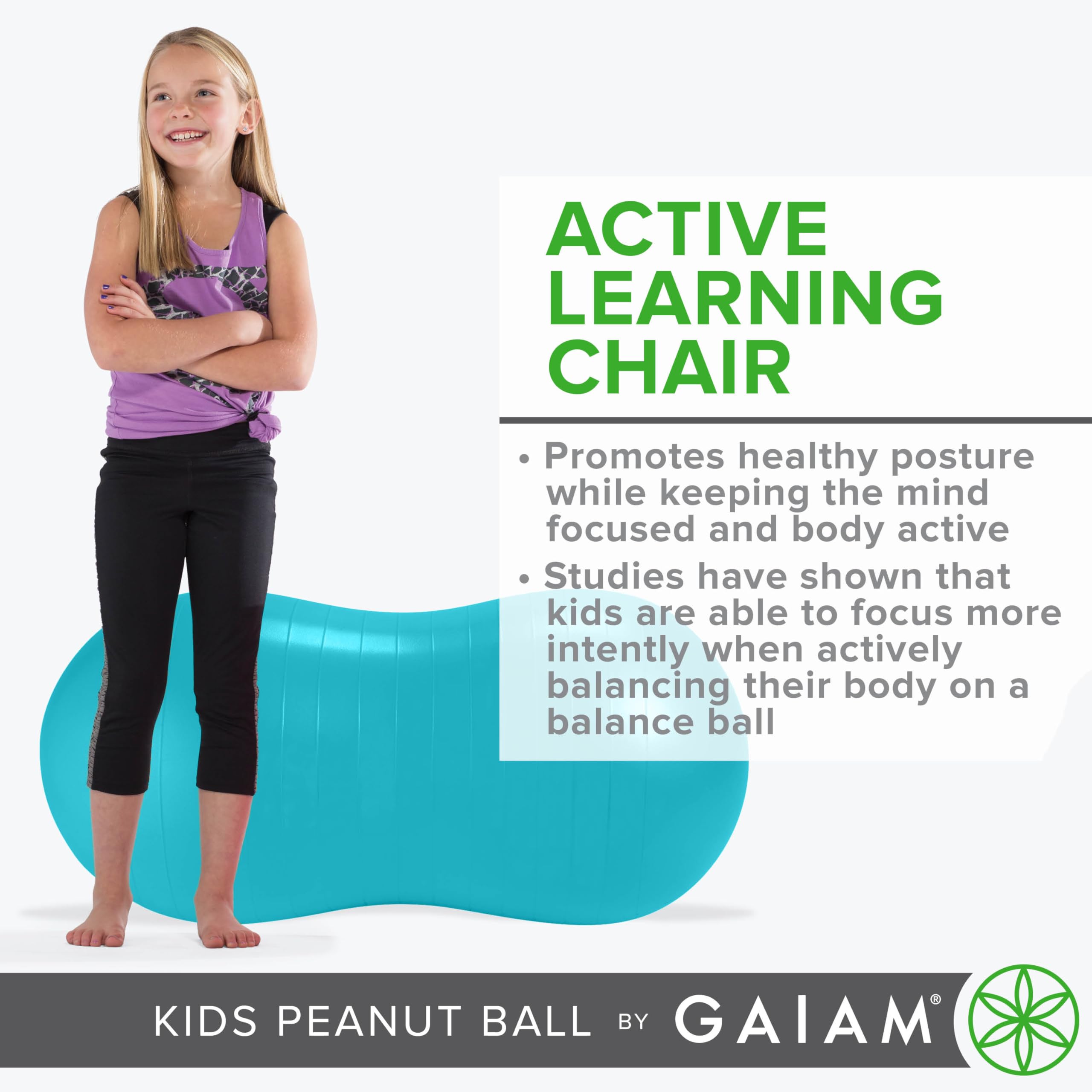 Active Seat Peanut Shaped Bounce Desk Chair, Exercise Yoga Balance Sitting Ball, Flexible Seating, Wiggle Seat for Boys and Girls
